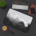 Mountain Forest Desk Mat — Monochrome Scenic Desk Pad for Home Office