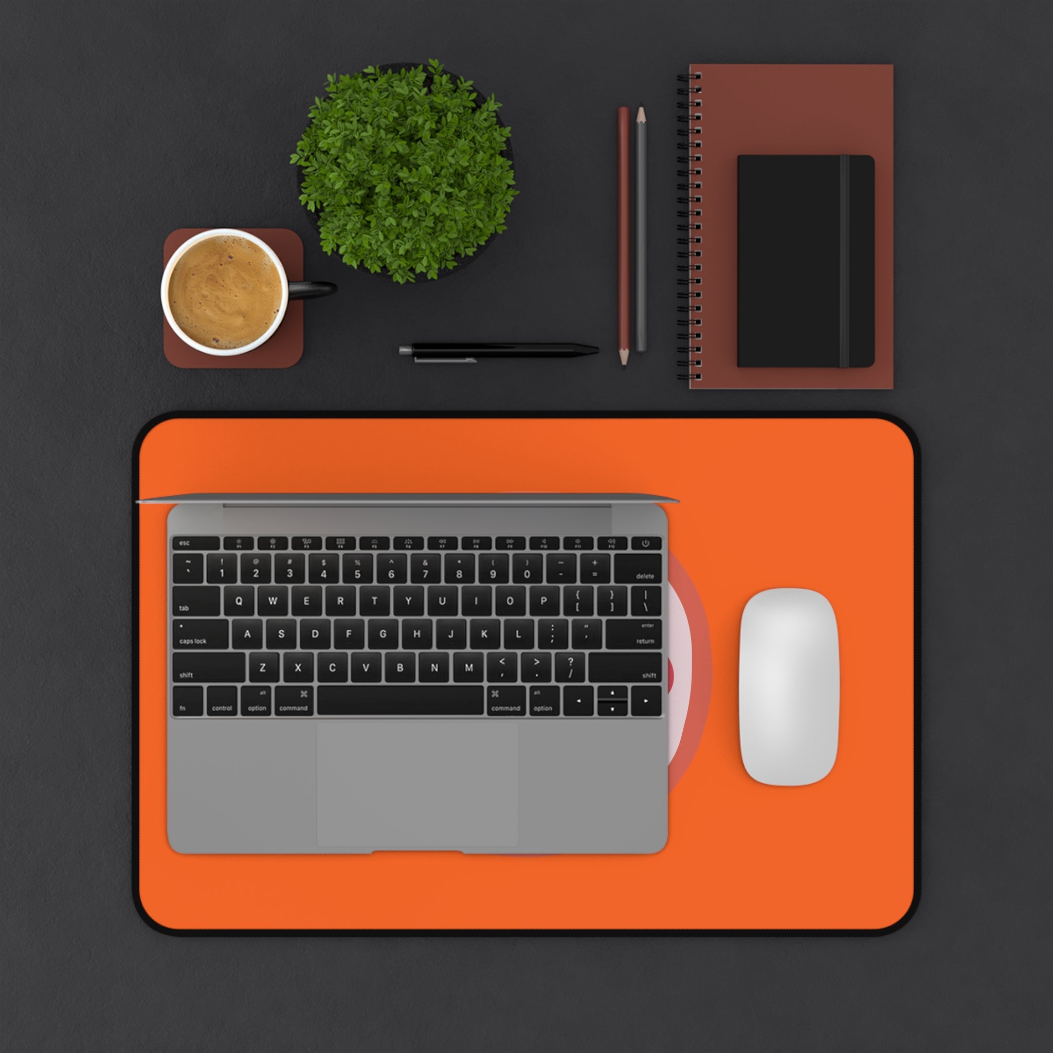 Grapefruit Slice Desk Mat — Bright Citrus Mouse Pad/Workstation Mat